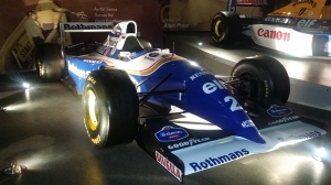 Senna's spare Williams FW16 from 1994 on display.
