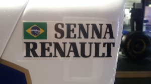 Senna's name on the Williams FW15-D